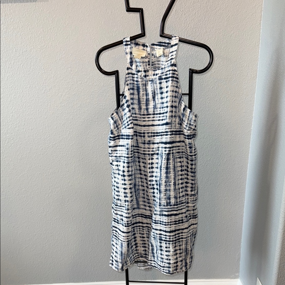 Cynthia Rowley Blue and White Patterned Dress
